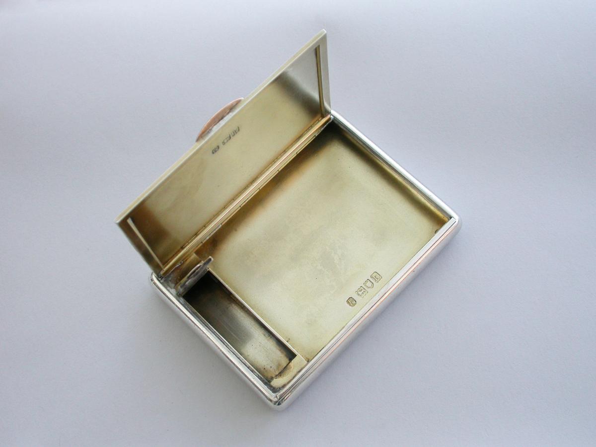 Edwardian Silver Combined Cigarette and Vesta Case J S Bell & Louis Willmott, London 1905