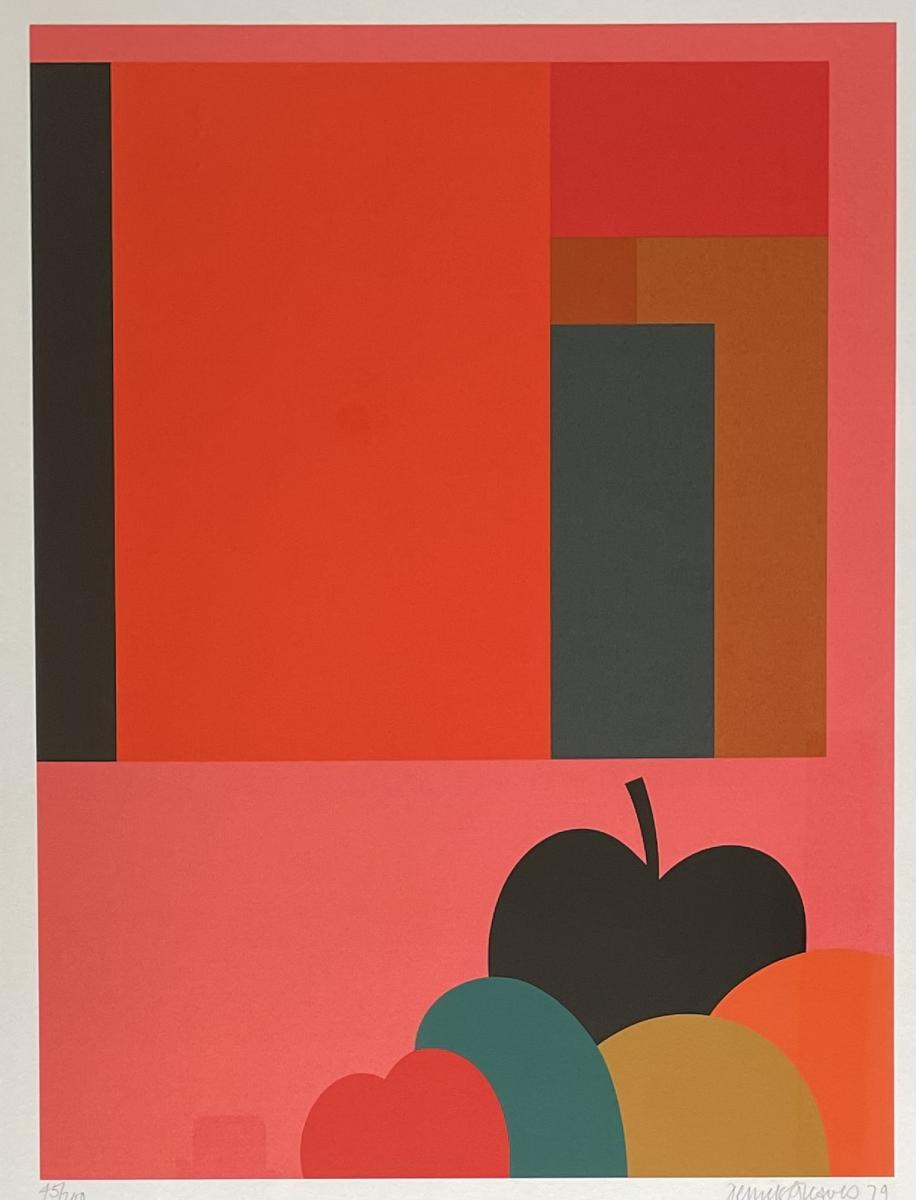 Derrick Greaves - Abstract with Fruit, 1979 - Screenprint