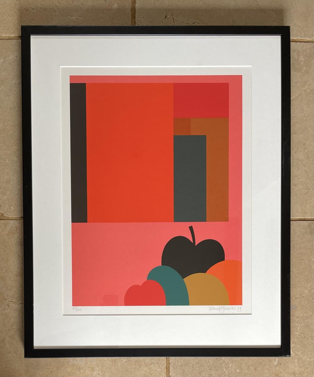 Derrick Greaves - Abstract with Fruit, 1979 - Screenprint
