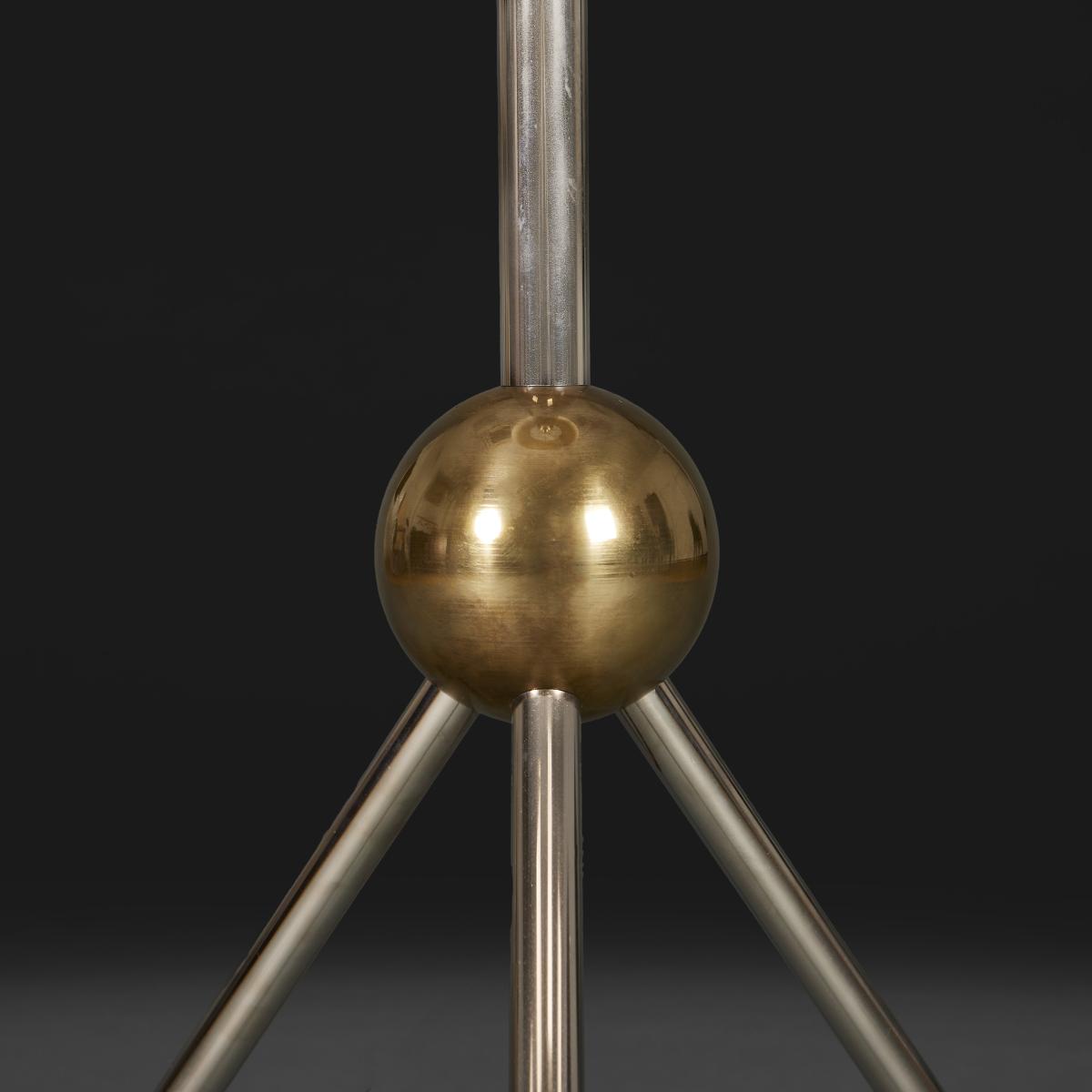 Steel and Brass Sputnik Floor Lamp