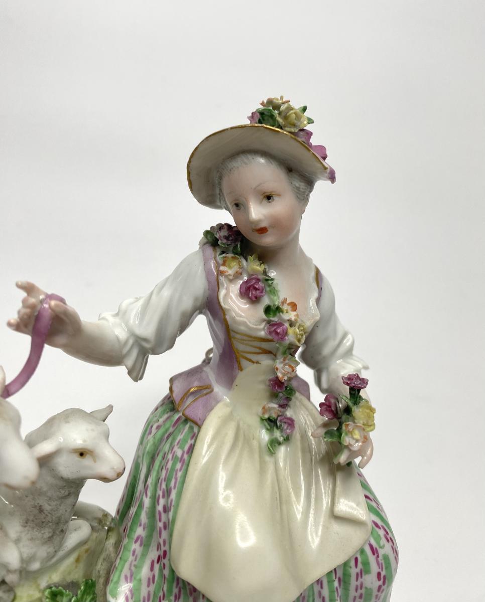 Meissen porcelain shepherd and shepherdess