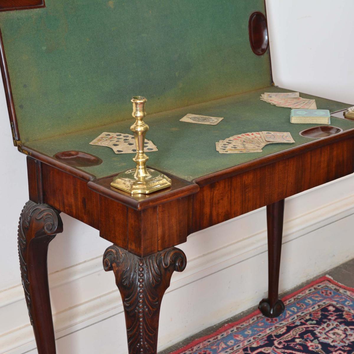 18th century Georgian mahogany card table