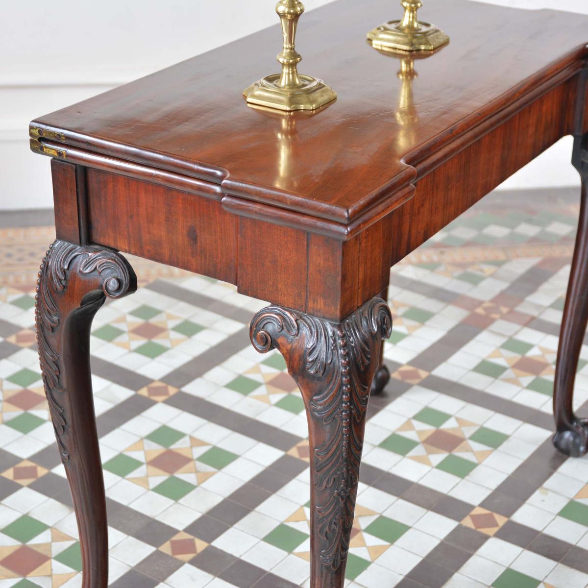 18th century Georgian mahogany card table