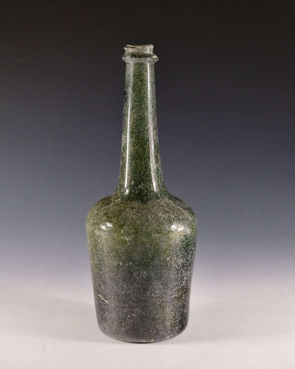 Antique glass Calvados bottle circa 1760