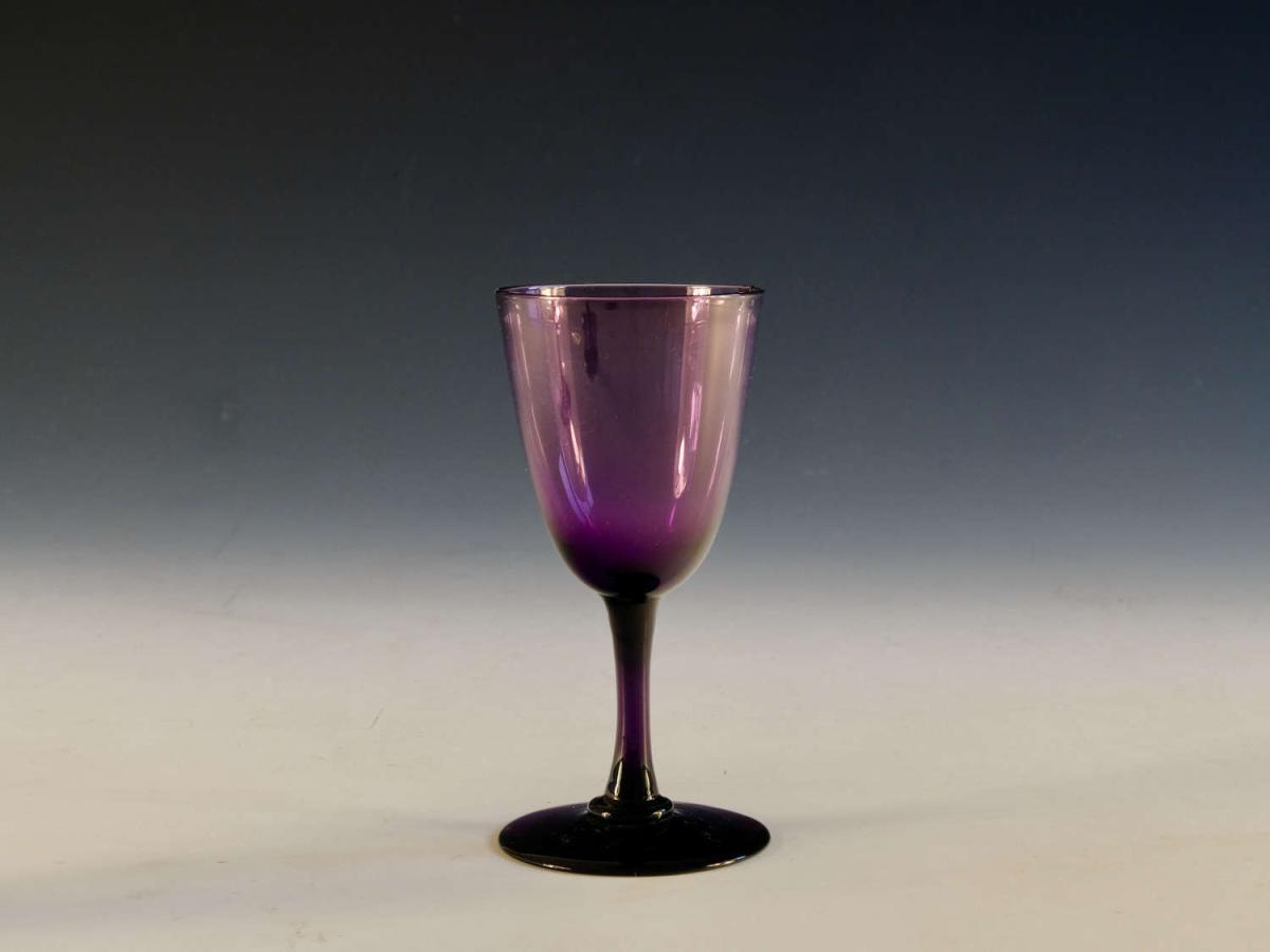 Antique wine glass amethyst English circa 1870