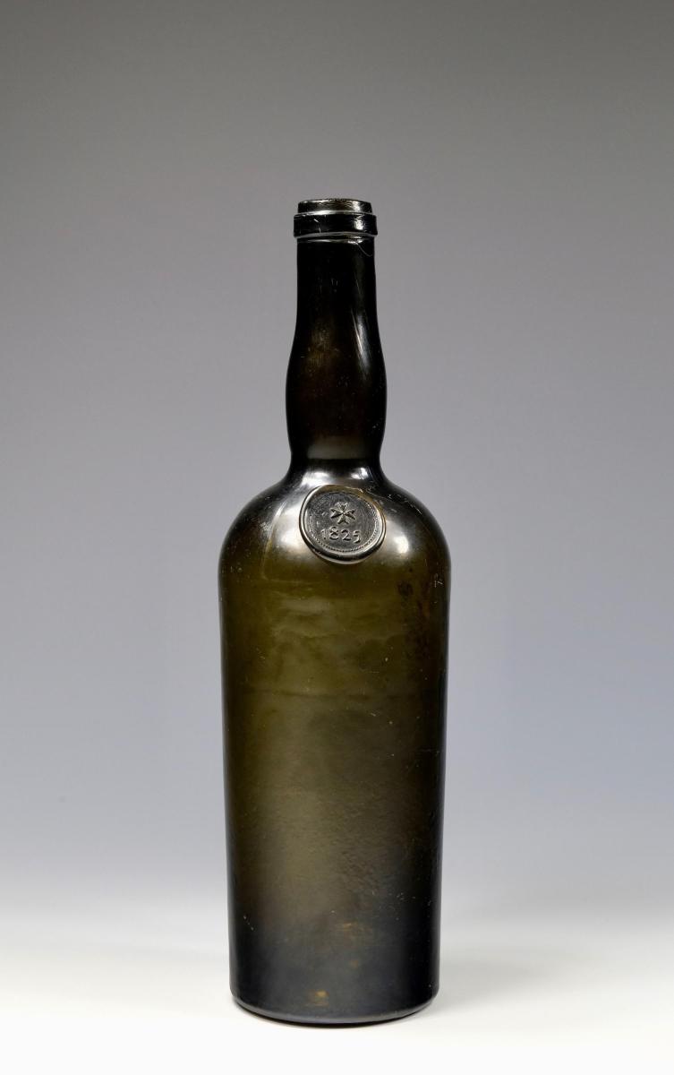 Antique sealed cylinder wine bottle circa 1860s