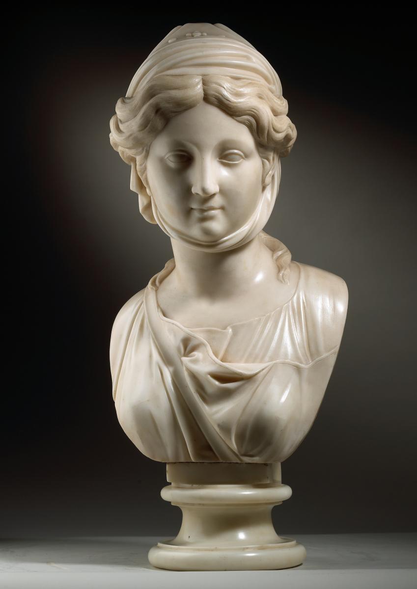 Roman School, 18th Century: Marble Bust of 'La Zingara'