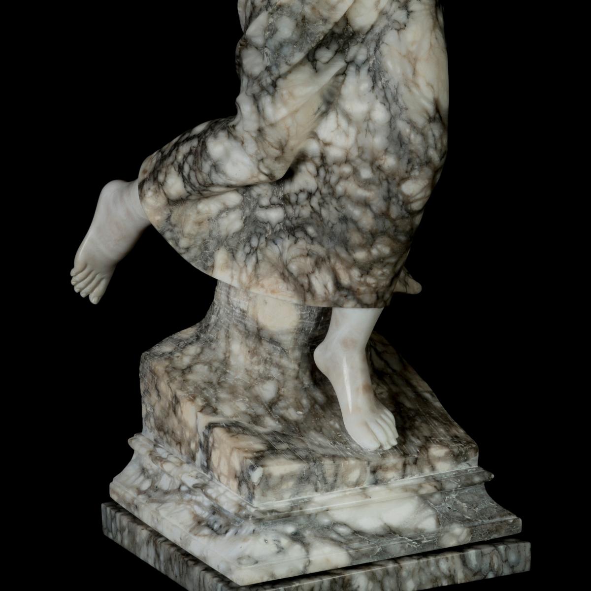 Italian Figural Alabaster Lamp