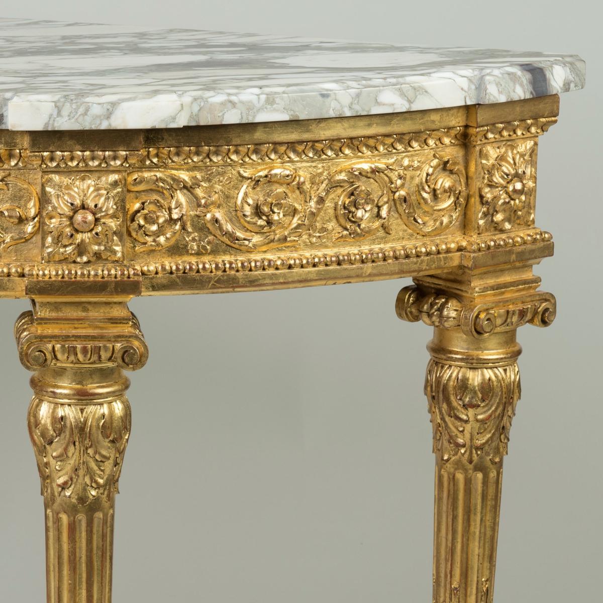 Important Pair of Stately Console Tables