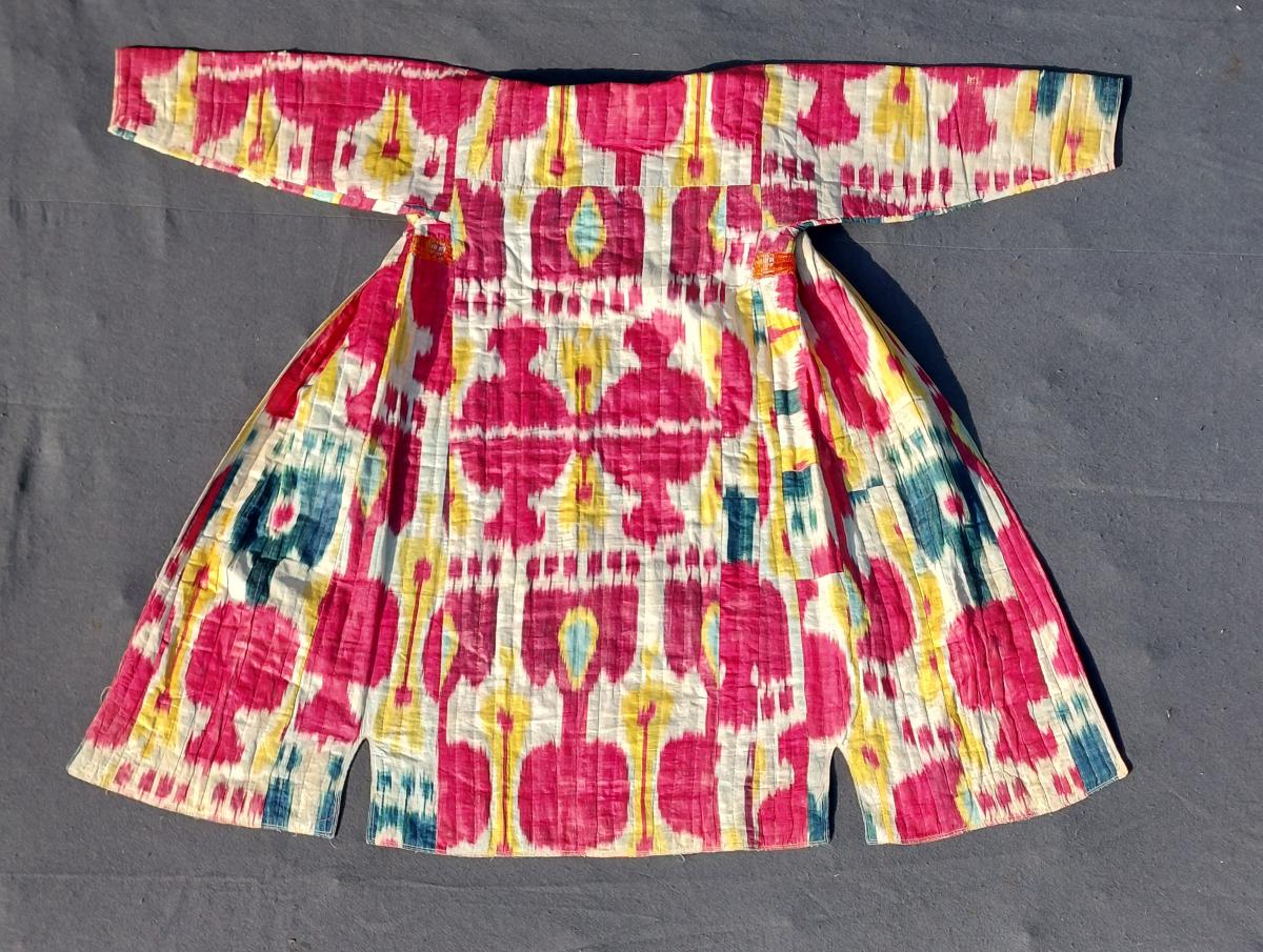Uzbek Silk Ikat Robe