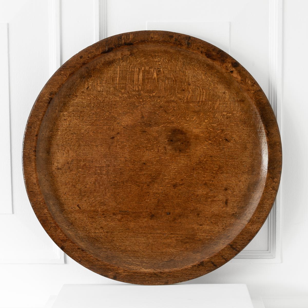 A good beech platter of exceptional large size, English, circa 1750-1800