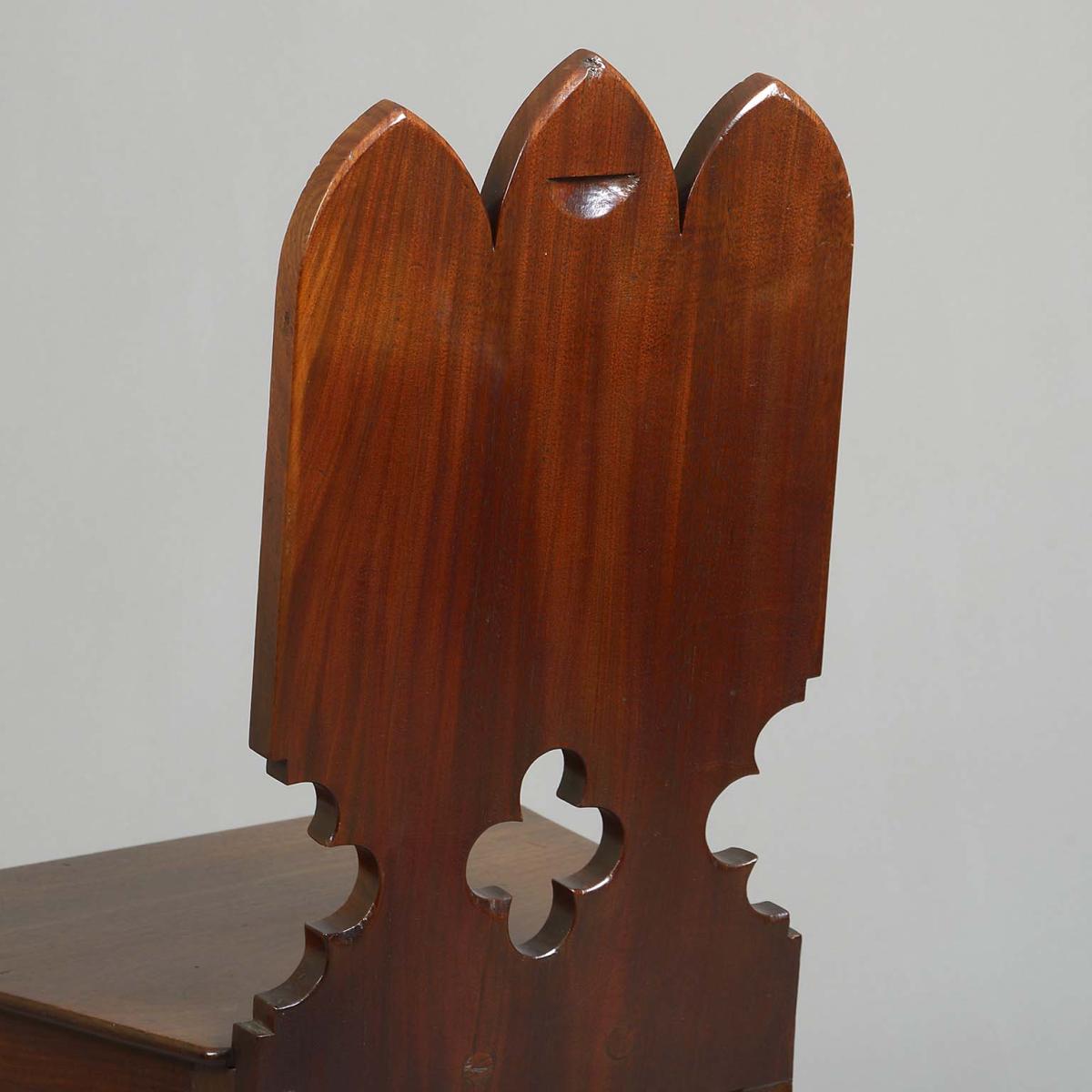 Gothic Revival Mahogany Hall Chairs