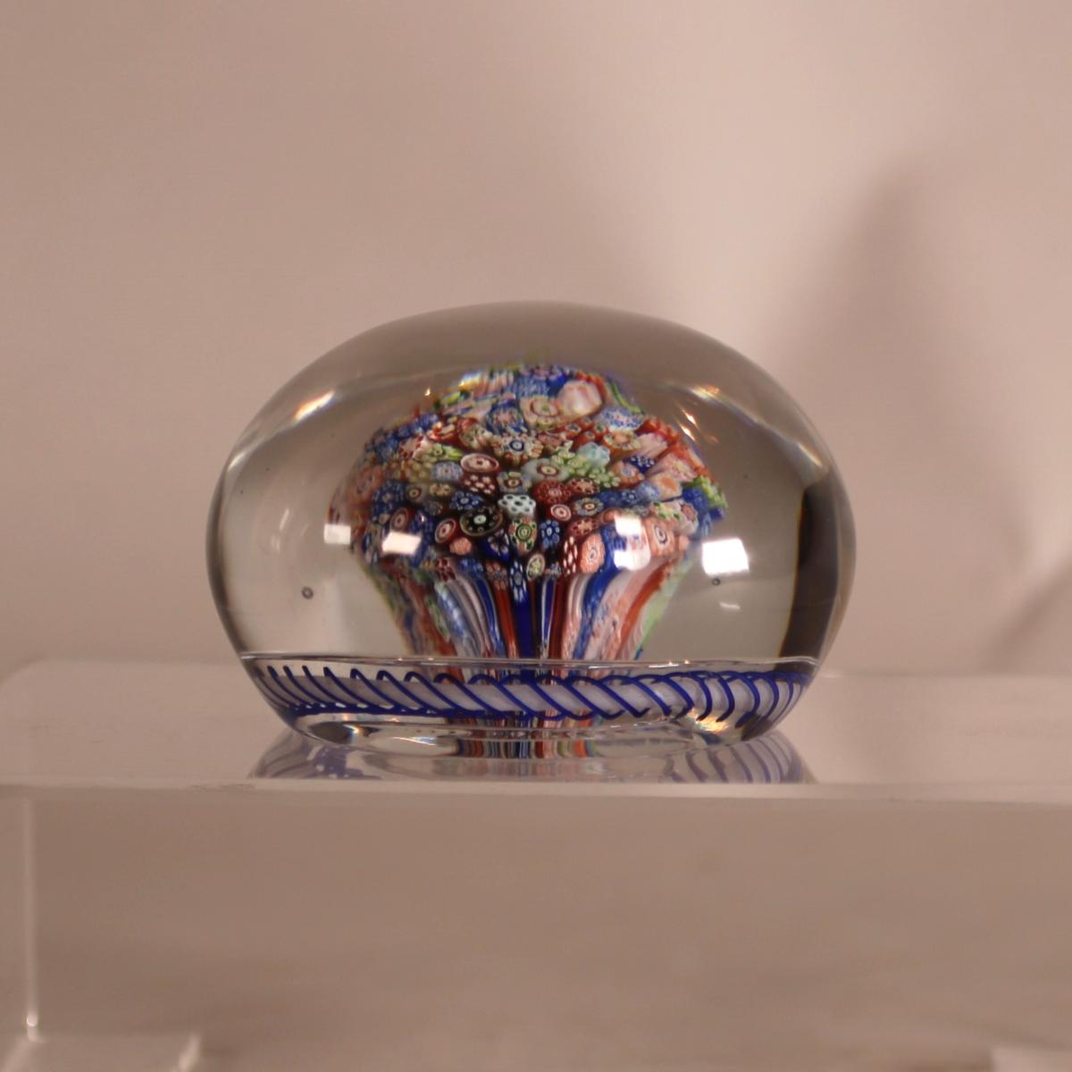 Side view of nineteenth century baccarat paperweight