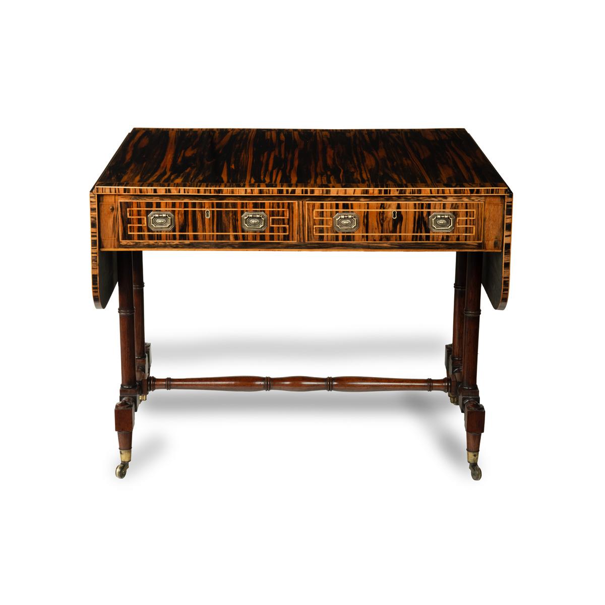 A striking Regency coromandel sofa table