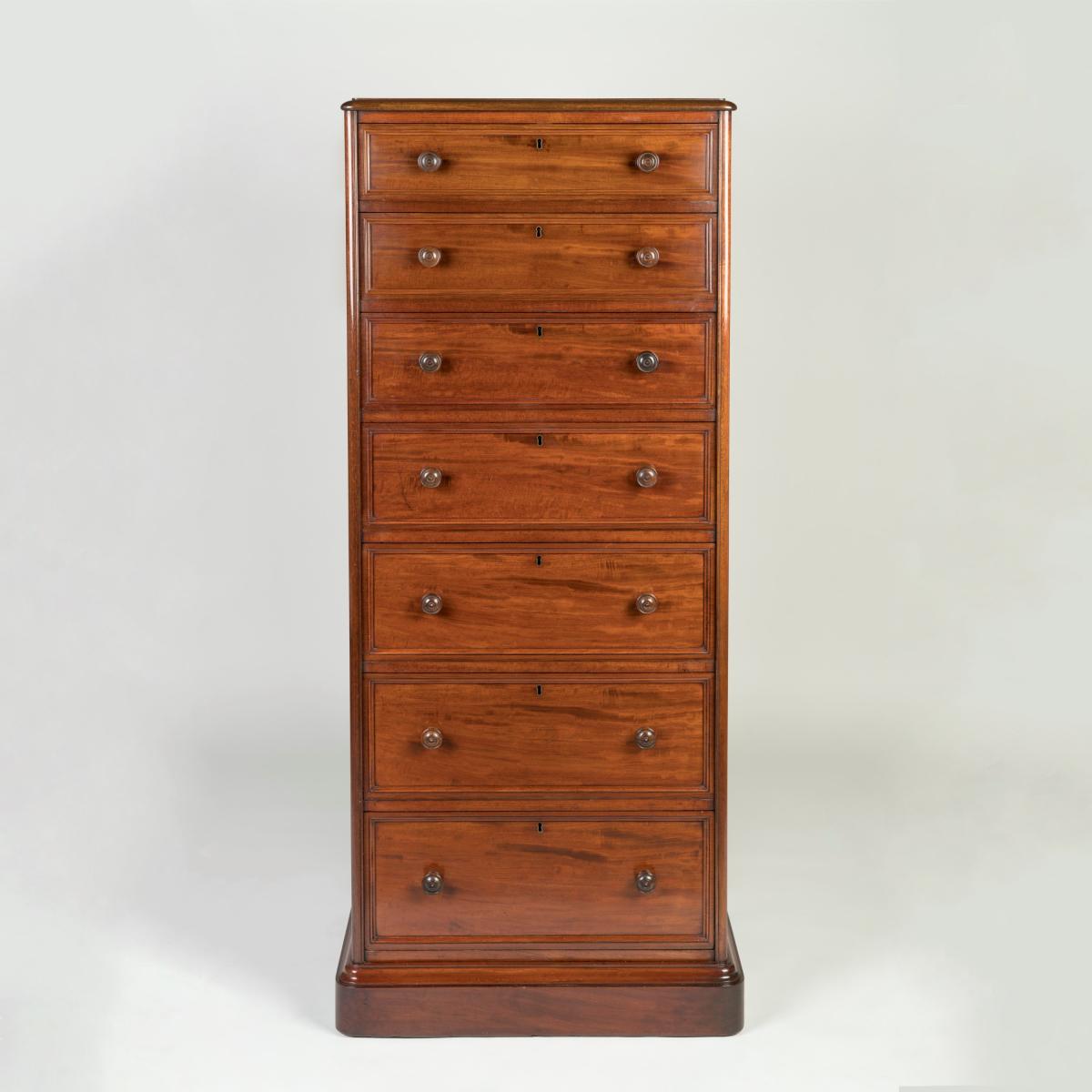 Mahogany Wellington Chests Attributed to Gillows