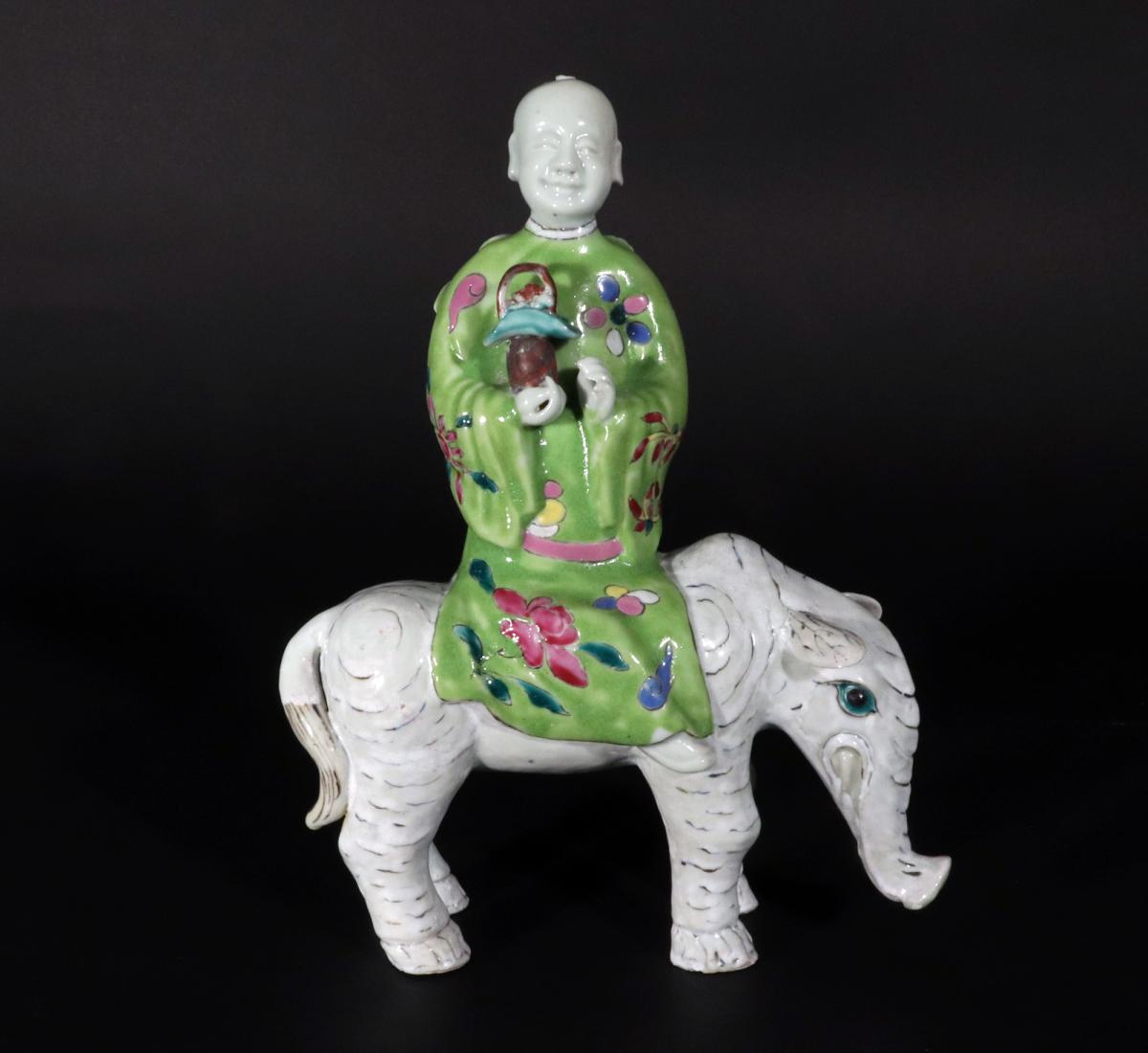 Chinese Export Immortal Figures Mounted on the Back of Animals, Circa 1780