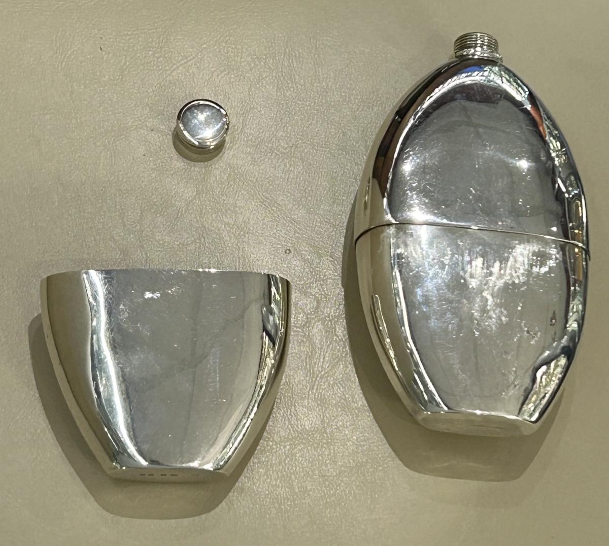 Georgian silver hip flask 1797 Bateman