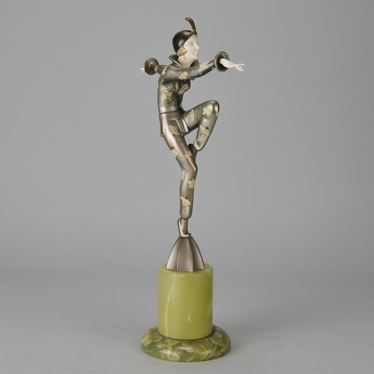 Early 20th Century Art Deco Bronze Sculpture entitled “Con Brio” by Josef Lorenzl & Crejo