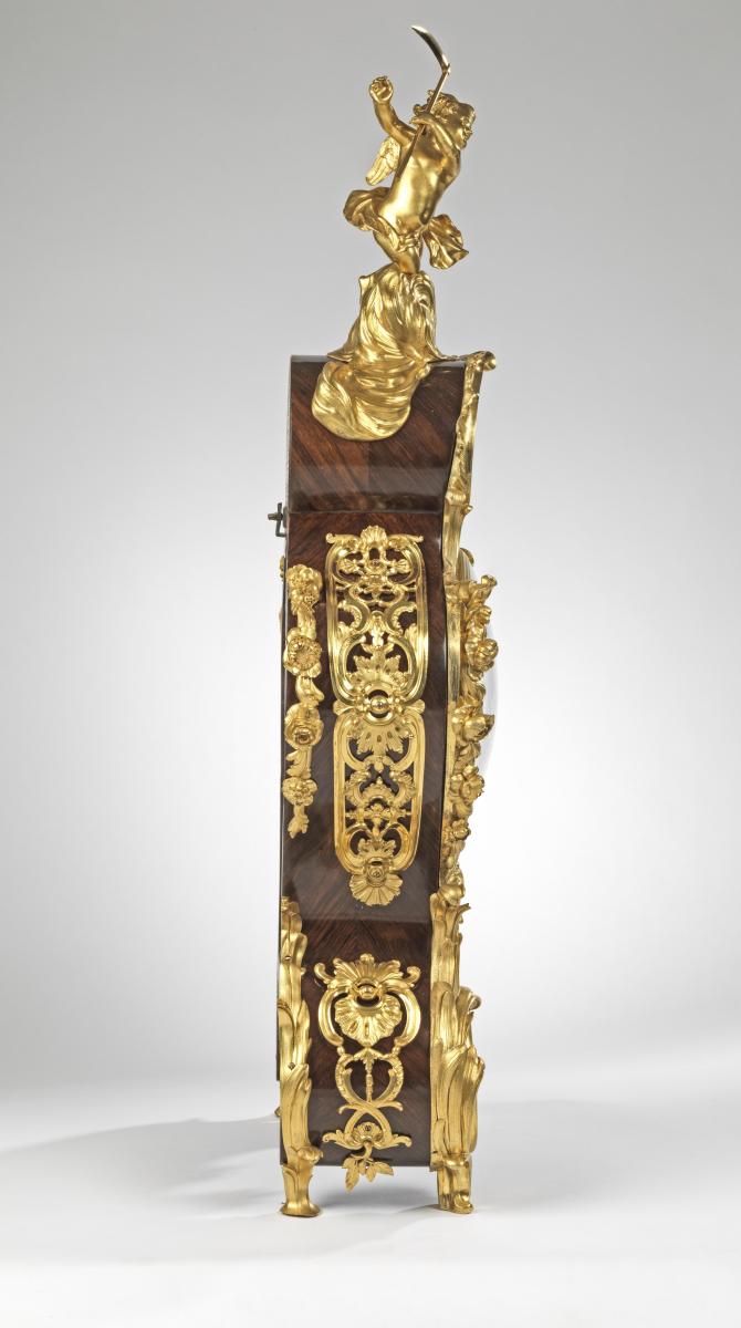 Louis XV Ormolu Bracket Clock Attributed to Cressent and Jean-Joseph Saint -Germain