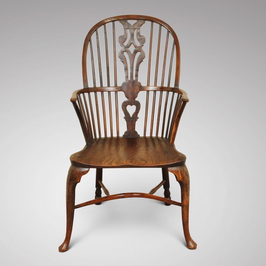 18th Century Thames Valley Yew Wood Windsor Armchair