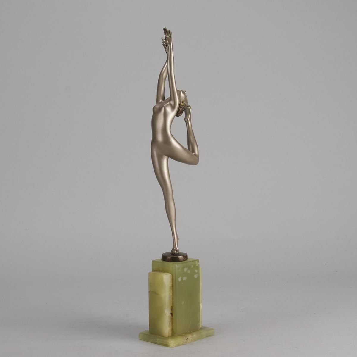  Early 20th Century Cold Painted Bronze Study entitled "Ectasy" by Josef Lorenzl