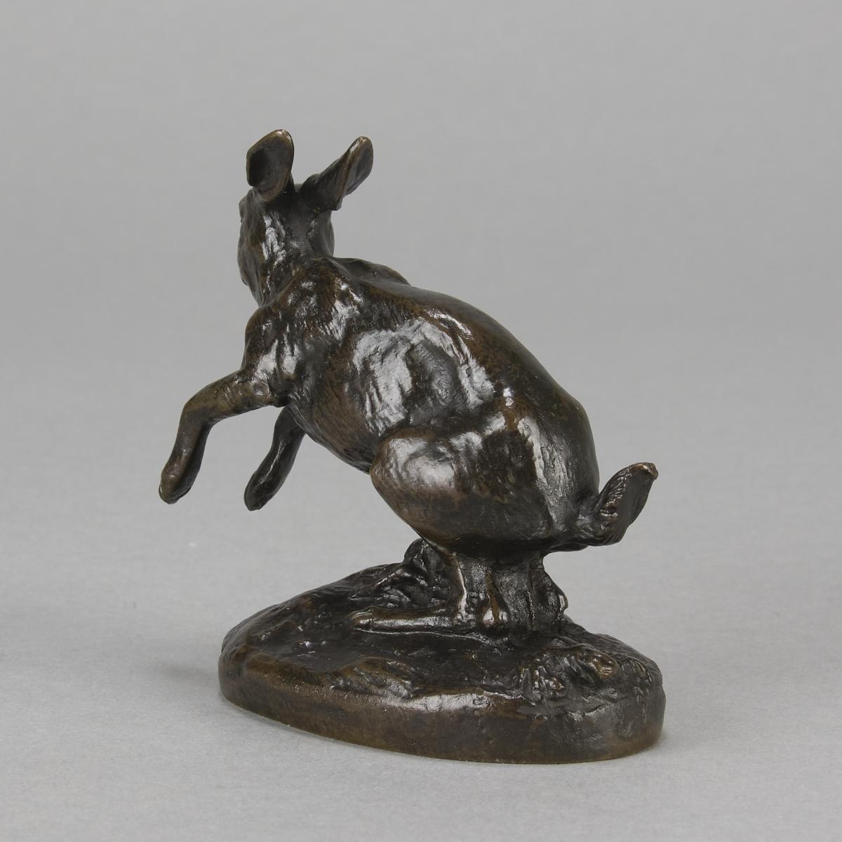  Early 20th Century Animalier Bronze entitled "Leaping Hare" by Louis Vidal