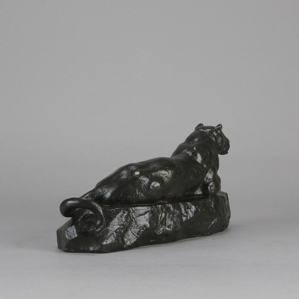 19th Century Animalier Bronze entitled "Panthere de l’Inde" by Antoine L Barye