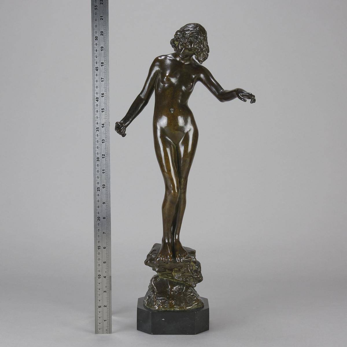  Early 20th Century Art Nouveau Bronze sculpture entitled "Folly" by Onslow Ford