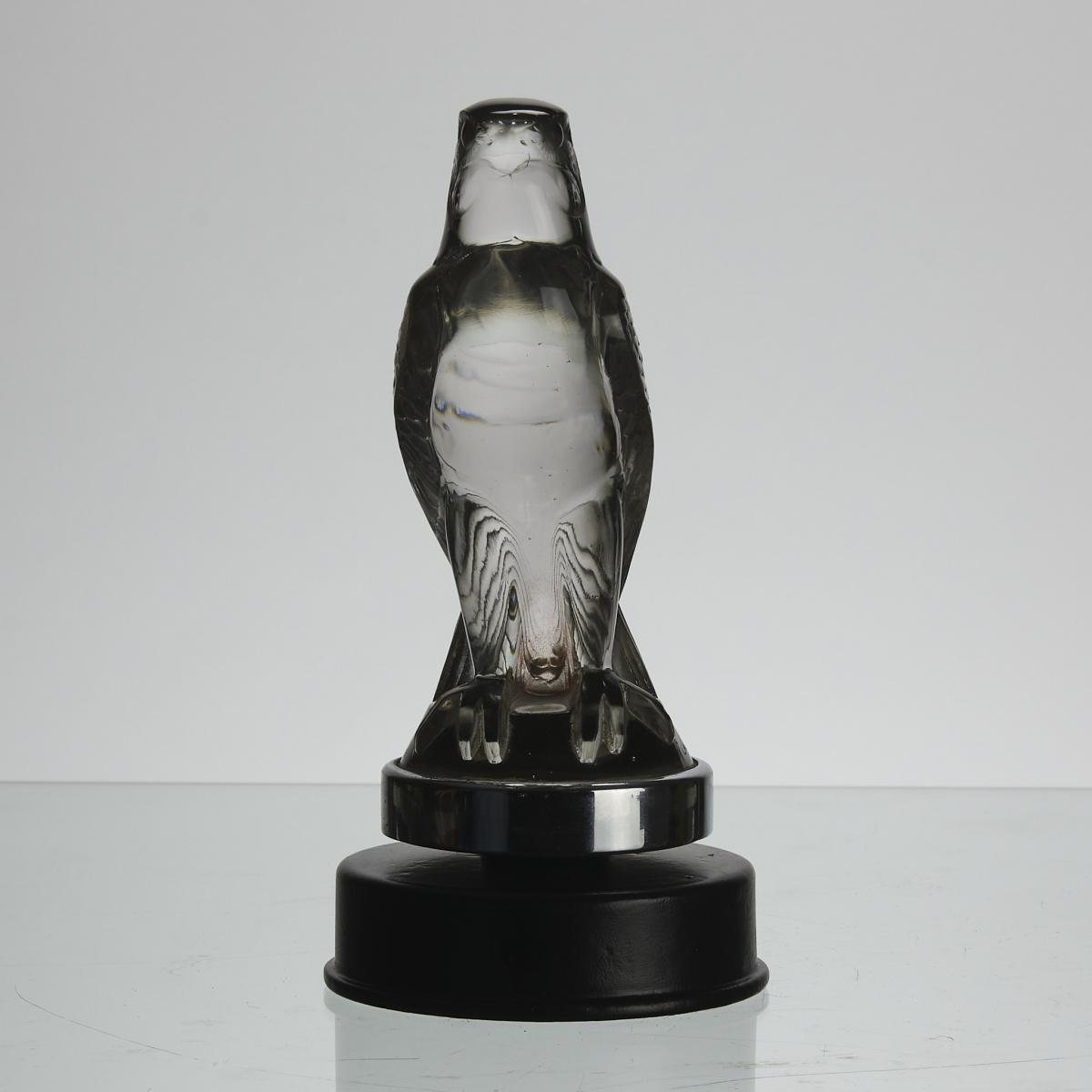 Early 20th Century Art Deco Glass Mascot entitled "Faucon" by René Lalique