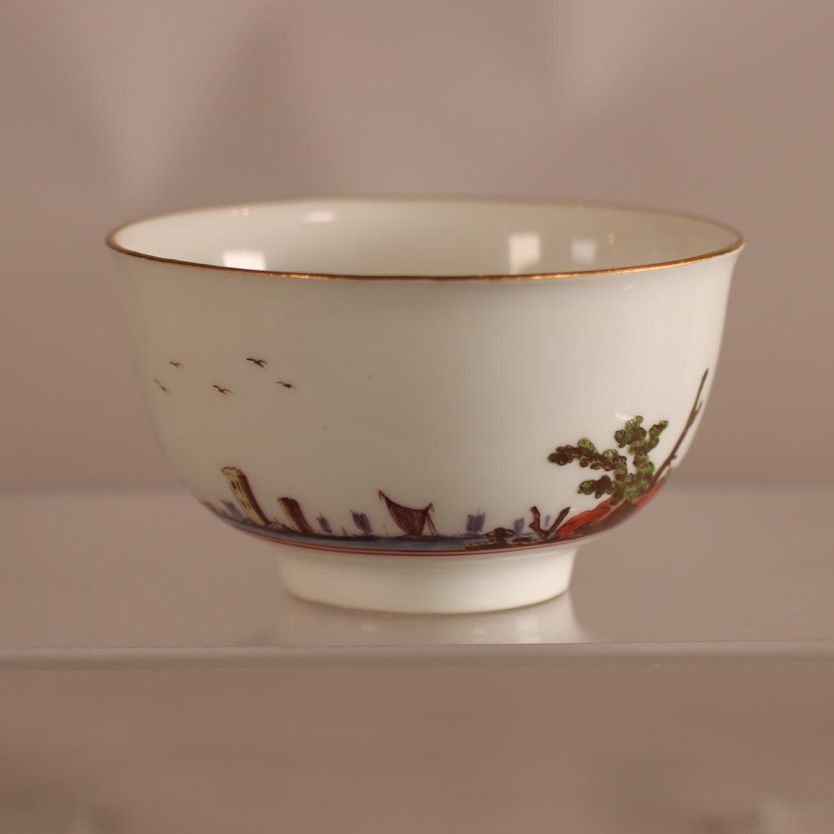 Side of Meissen bowl showing detail