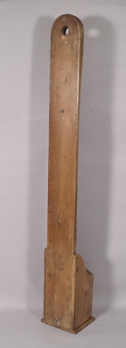 S/5970 Antique Treen 19th Century Welsh Pine Knife Sharpening/ Polishing Board