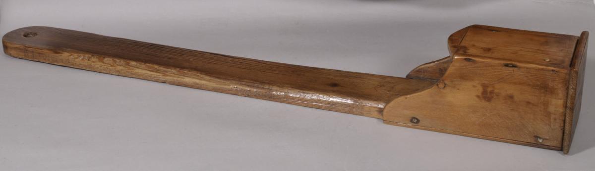 S/5970 Antique Treen 19th Century Welsh Pine Knife Sharpening/ Polishing Board