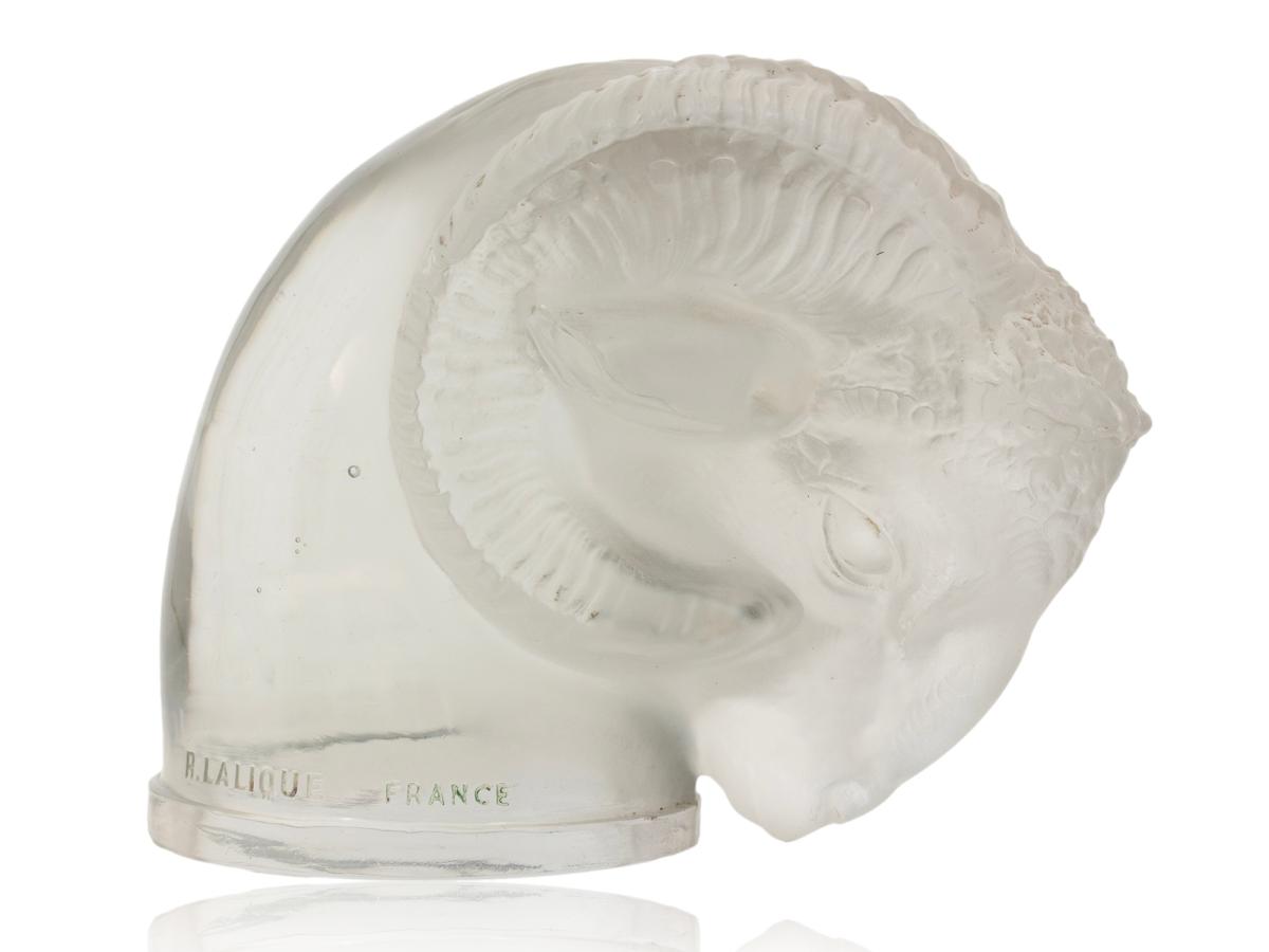 Side of the Rene Lalique Rams Head