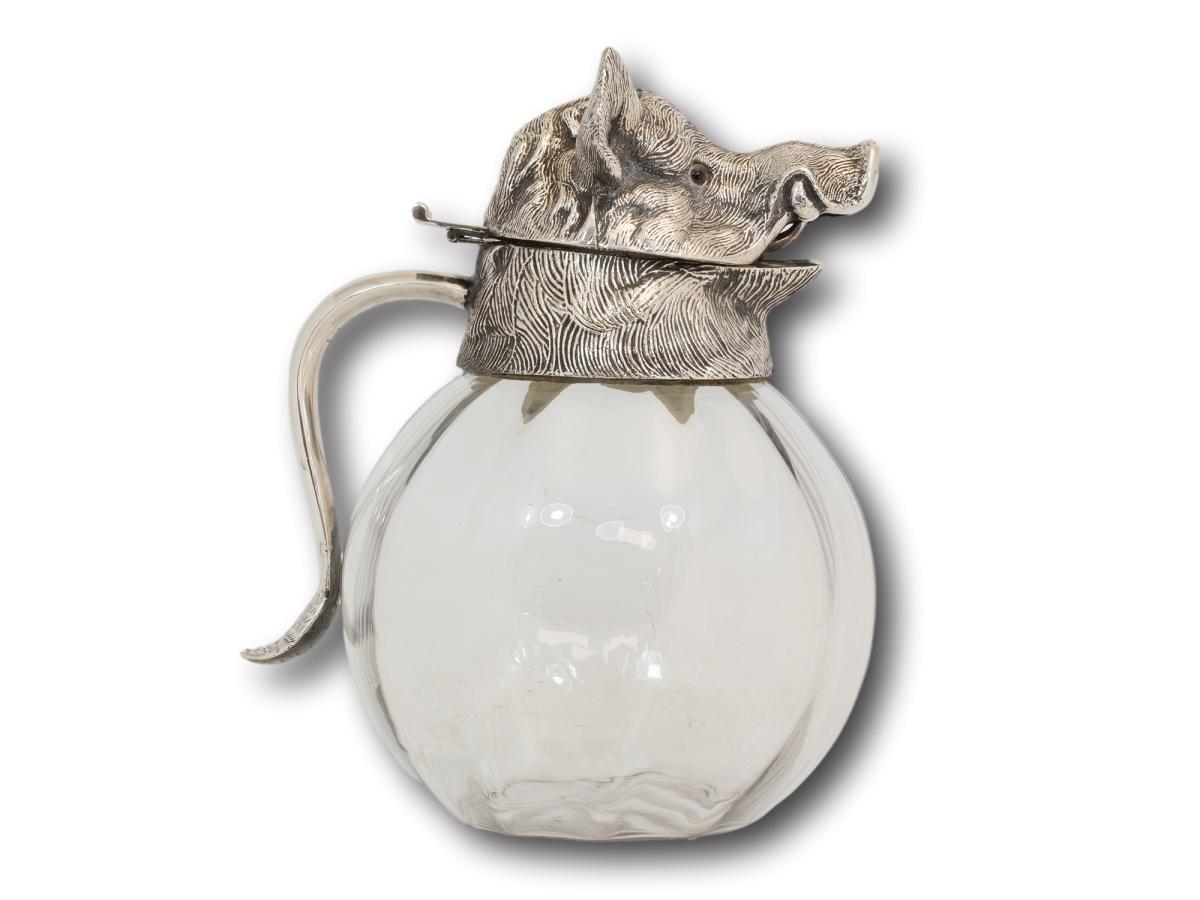 Side of the Boars head decanter