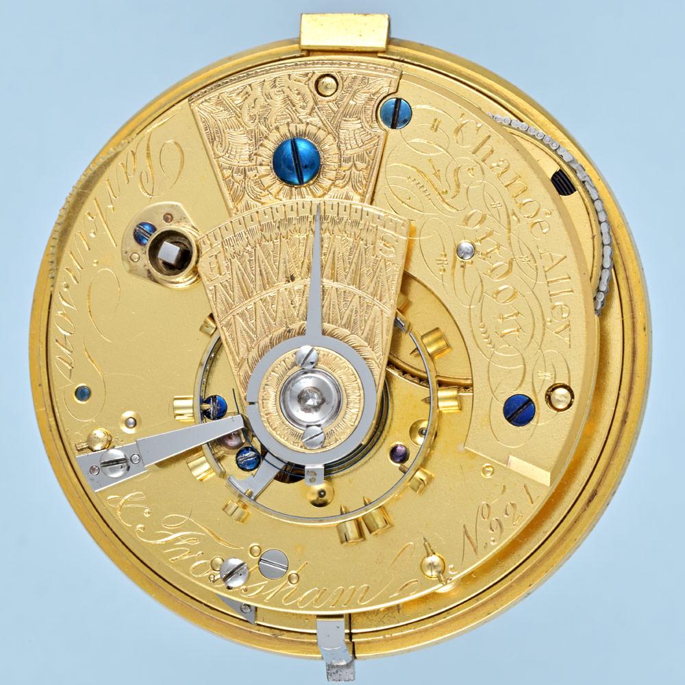 Gold Full Hunter English Pocket Chronometer