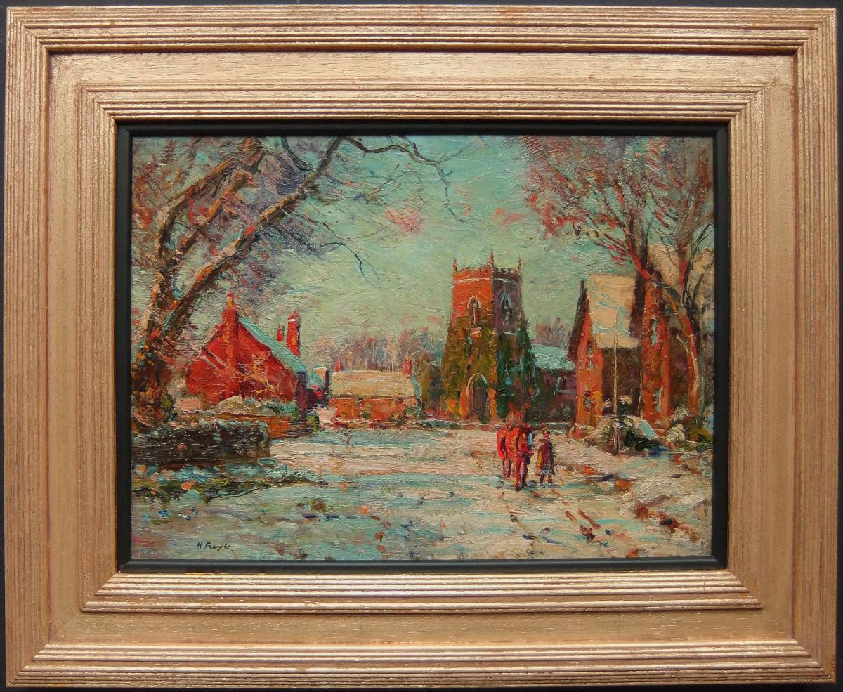Herbert Royle "Winter Sunshine" oil painting