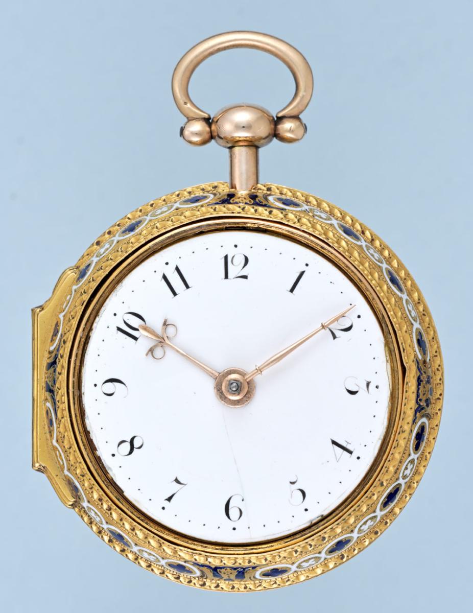 Gold and Enamel Chatelaine Watch