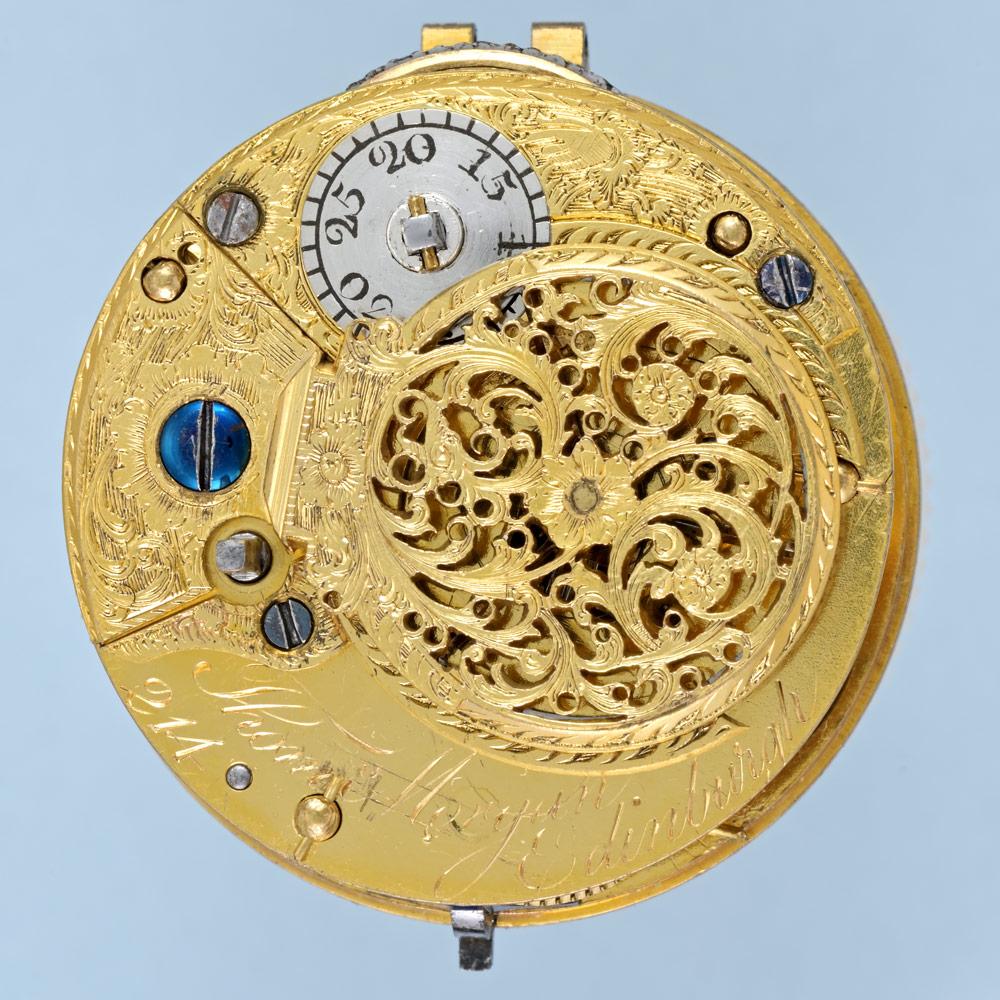 Gold and Enamel Chatelaine Watch