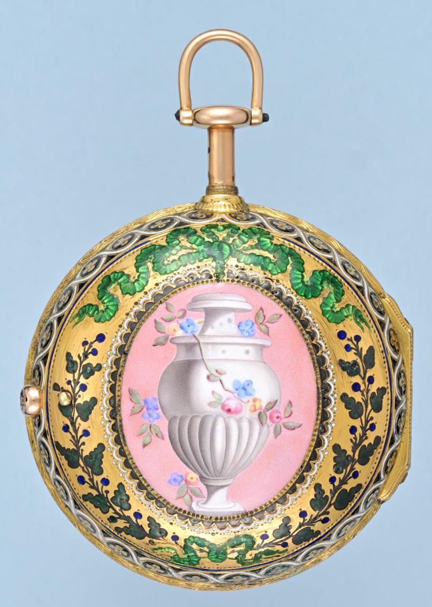 Gold and Enamel Repeater with Chatelaine