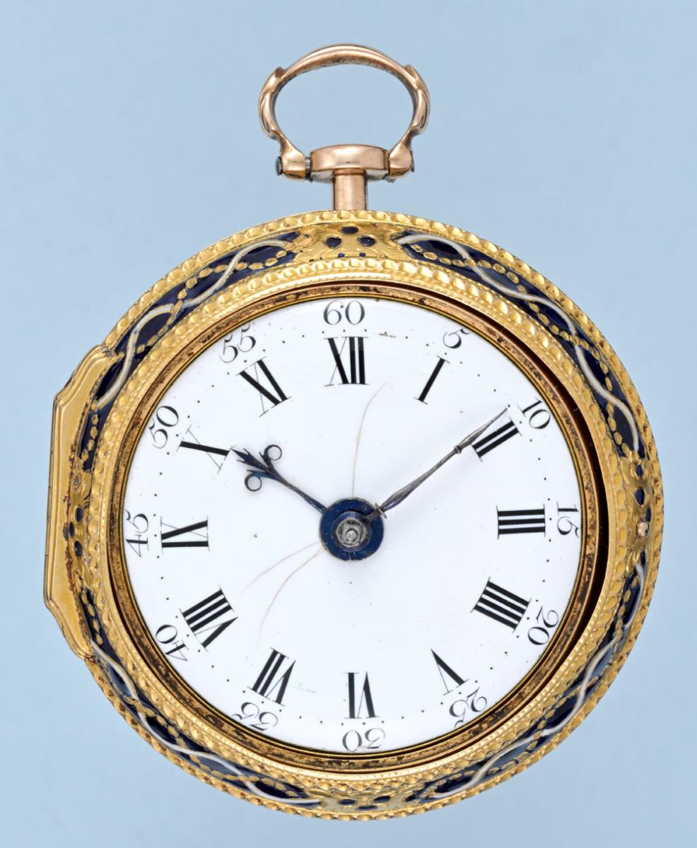 Gold and Enamel Chatelaine Watch