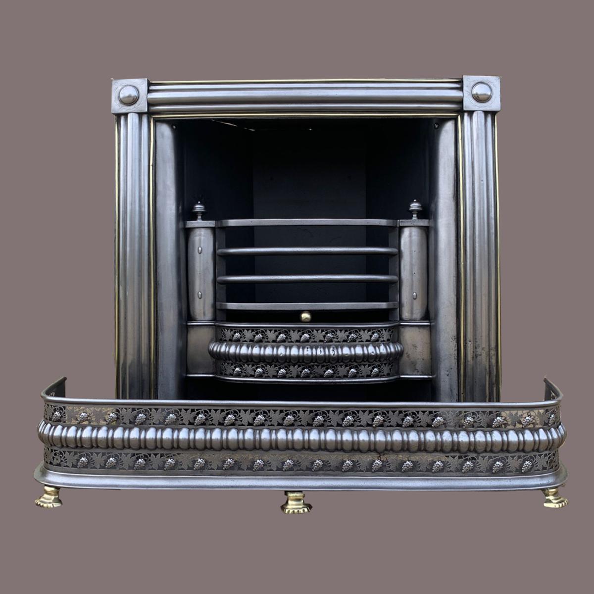A steel register grate with ensuite fender
