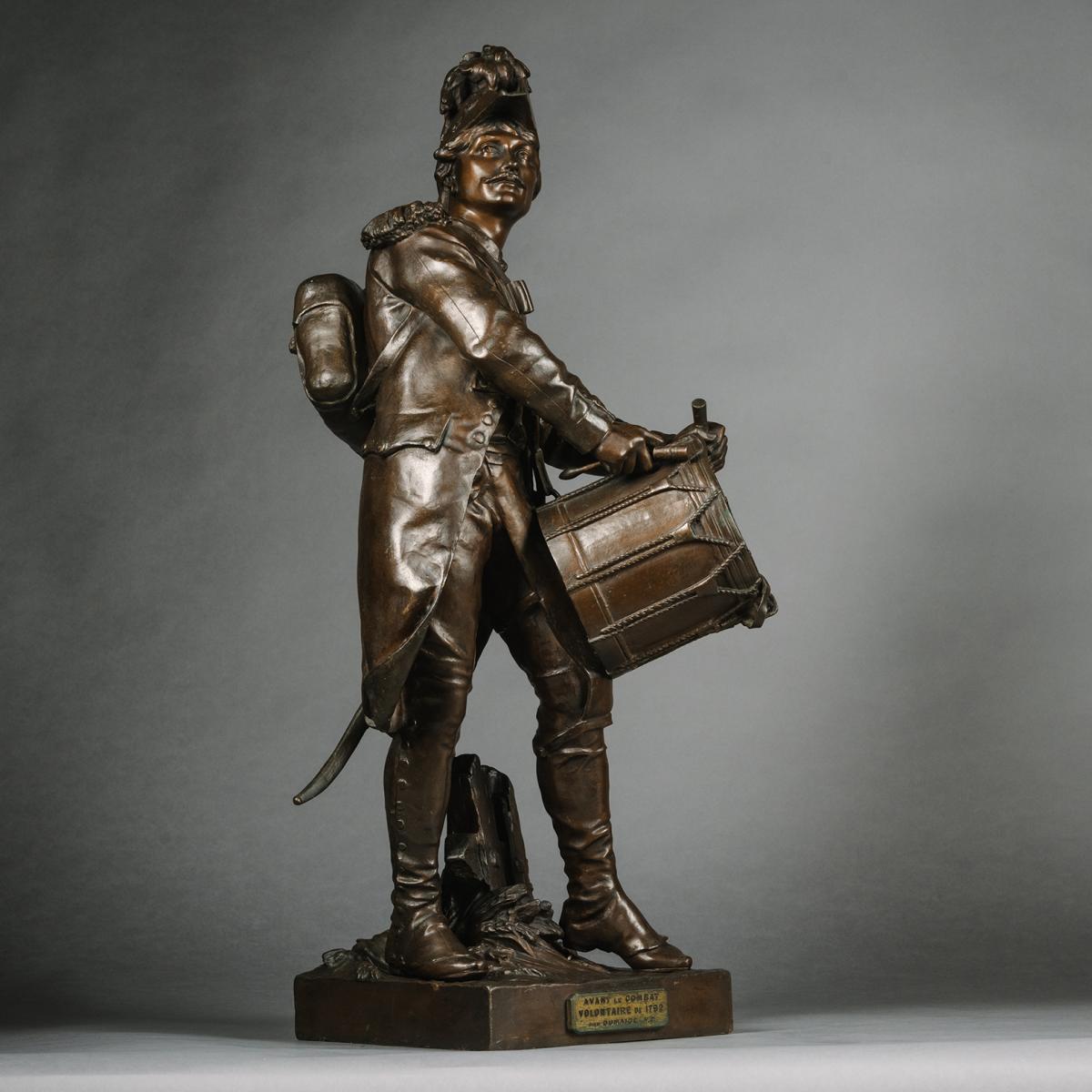 Bronze Figures Entitled 'Avant le Combat' and 'Apres le Combat', Cast from the models by Etienne-Henri Dumaige (1830 - 1888)