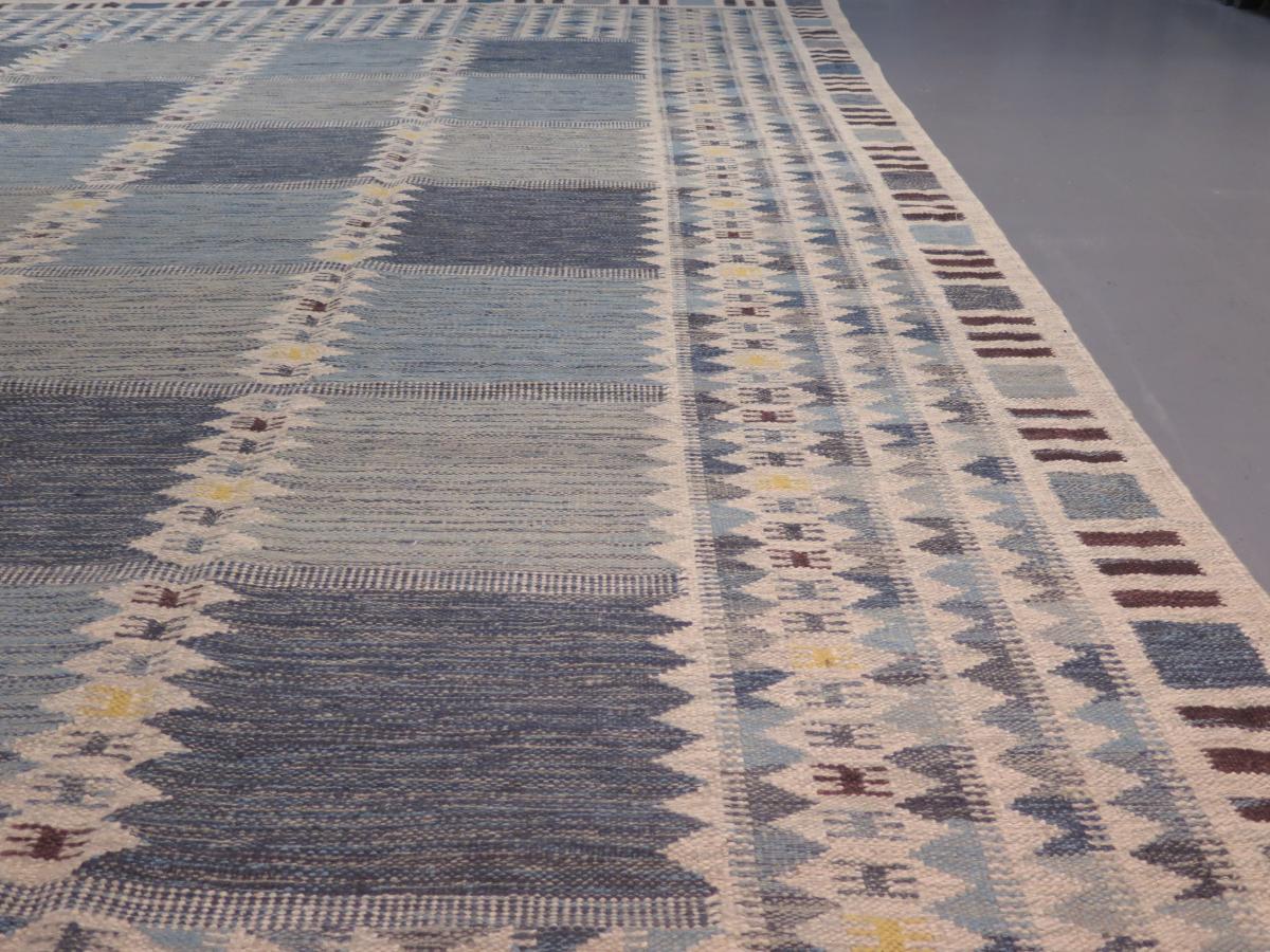 Large Mid-Century Swedish Design Flatweave Carpet