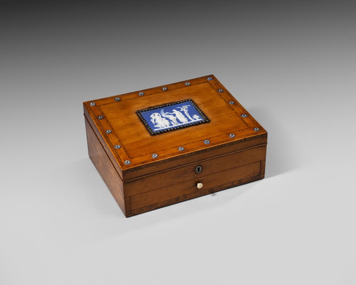 18th century satinwood sewing box