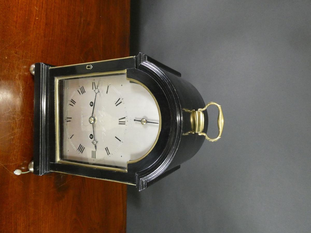 Georgian Small Ebonised Bracket Clock