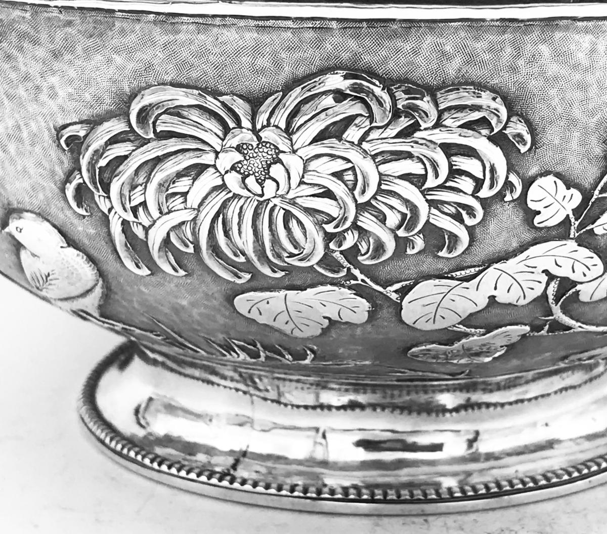 Chinese Export Silver Bowl