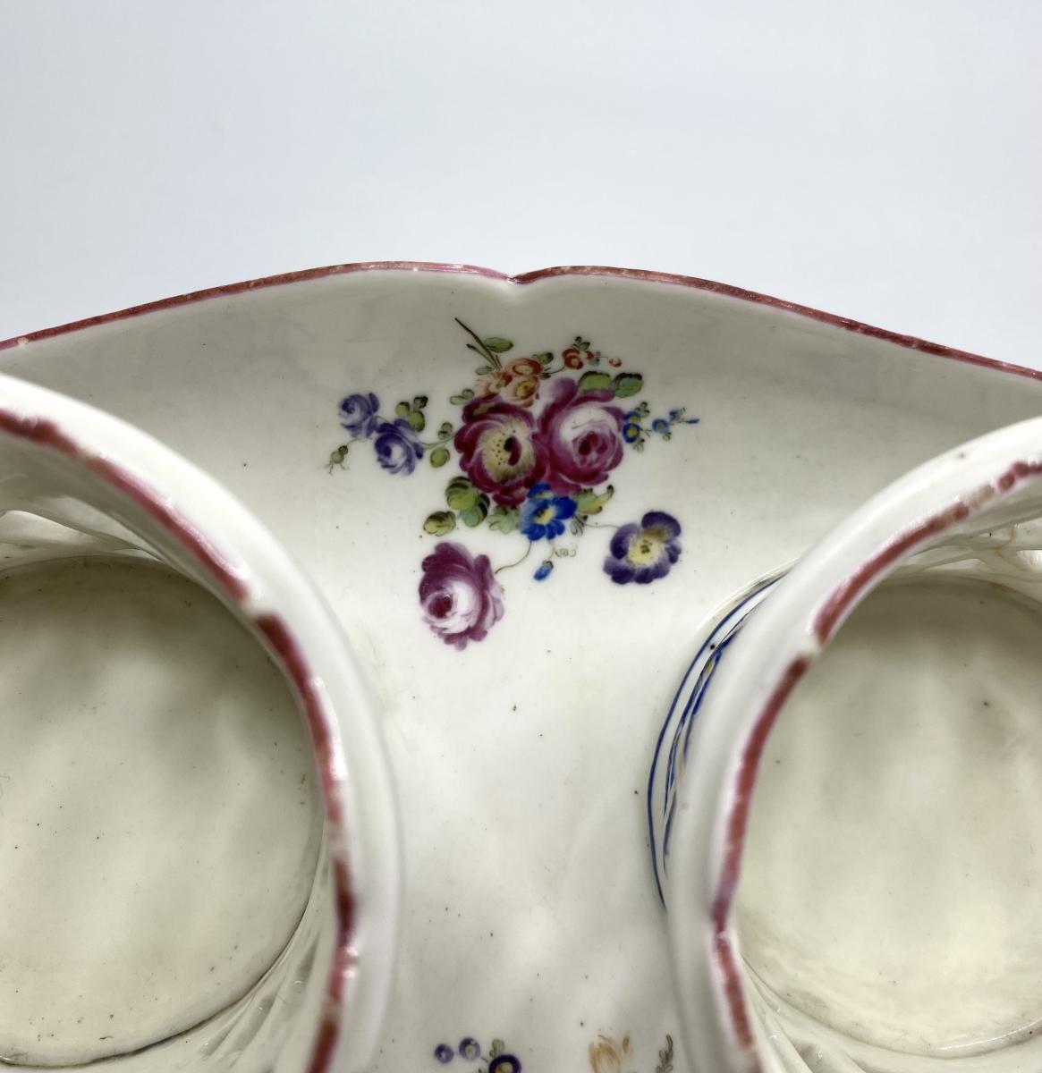Mennecy porcelain cruet, circa 1755