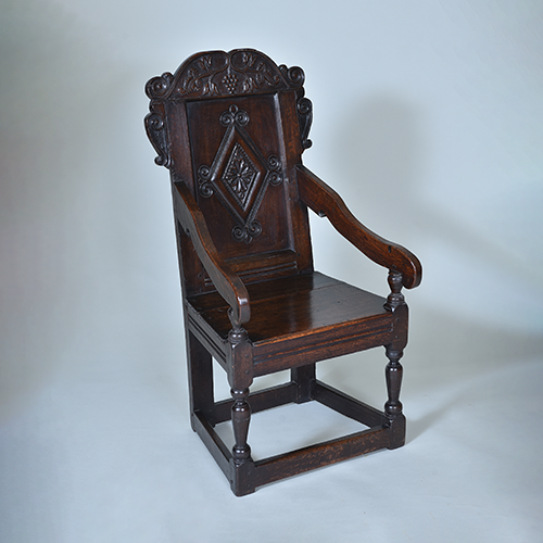 Fine 17th Century Oak Wainscot Chair, Leeds