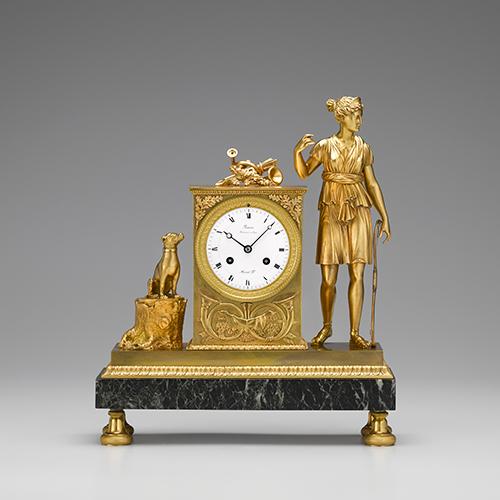 Empire mantel clock by Mesnil