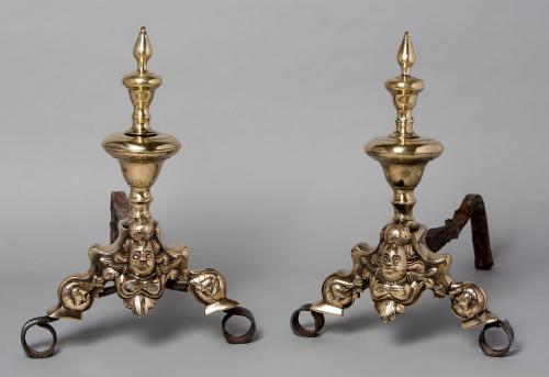 A Pair of 17th Century Dutch Andirons